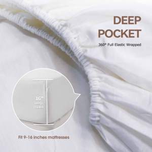 Tấm <span class=keywords><strong>Set</strong></span> 100% Rửa Sạch Bông Linen Cảm Thấy Siêu Mềm Mại Thoải Mái Sang Trọng Trọng Lượng Nhẹ 4 Pcs Bộ Đồ Giường Nhà Đặt Rắn Nữ Hoàng - Product Image 5