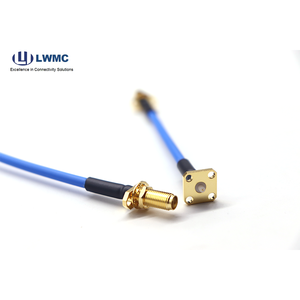 SMA nữ vách ngăn 2 lỗ mặt bích để SMA 4 lỗ mặt bích hàn cho. 141 Cáp - Product Image 6