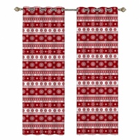 Rideau de Noël imprimé numériquement Bindi en promotion, à œillets, en polyester, pour décoration de fêtes, draperies pour salon, motif personnalisé