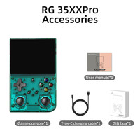 Konsol Video Game, untuk Anbernic RG35XX PRO pemutar Video Game Motor getaran, Multiplayer Online melalui WiFi untuk PSP PS1