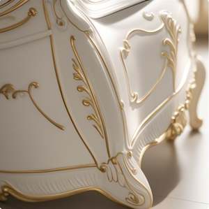 Meuble de salle de bain de style français, design en bois massif, armoires de salle de bain, miroir, meuble de salle de bain - Product Image 6