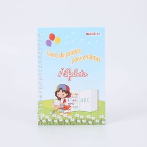 Y622 4pcs Cahier de calligraphie réutilisable en spirale pour l'apprentissage de l'écriture manuscrite en portugais pour enfants d'âge préscolaire – Cahier magique d'écriture - Product Image 4