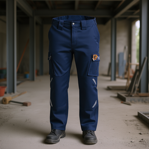 Pantalon de travail classique XL gris avec poches cargo, vêtements de sécurité - Product Image 3