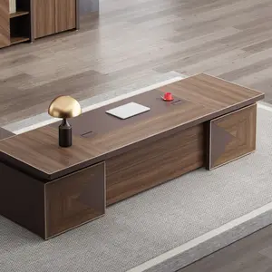 Executive Kantoor Bureau Luxe Executive Classy Houten Kantoor Bureau Meubilair L-Vormig Executive Thuis Bureau