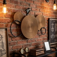 Décoration murale en bois et métal, style campagnard, accent décoratif pour la maison, 82,55*5,08*43,82CM, décoration murale en bois noir pour le salon