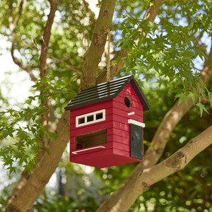 Pajarera de madera con decoración creativa para pájaros pequeños con cierre de botón de registro colgante a precio mayorista - Product Image 2