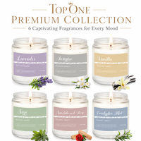 Bougie parfumée en cire de soja naturelle dans un bocal en verre givré avec couvercle doré, aromathérapie longue durée pour la relaxation à la maison ou au bureau