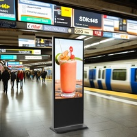 Kios Lantai 43 Inci Android WiFi LCD Digital Poster Monitor Layar Sentuh IR dengan USB/WIFI/Perangkat Lunak CMS untuk Periklanan