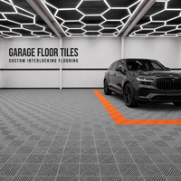 Dalles de sol de garage emboîtables en PP PVC antidérapantes avec drainage, revêtement de sol robuste pour lavage de voitures, stationnement, directement de l'usine