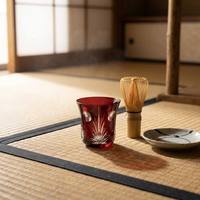 Verre à whisky, saké ou thé en cristal taillé à la main, style Edo Kiriko japonais, gravé, de luxe