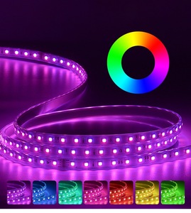 Tira de Luces LED RGB Direccionables de 110V, Cinta de Silicona Impermeable, Luz de Neón Inalámbrica con Cambio Dinámico de Color para Decoración - Product Image 1