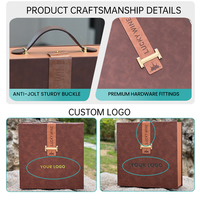 Boîte à vin en cuir PU de luxe personnalisée et emballée dans du papier, boîte cadeau pour whisky et vin avec fermeture magnétique et insert en éponge