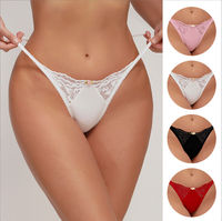 6 couleurs en stock pour les sous-vêtements sexy sans couture pour femmes, string en dentelle, string pour adolescentes, image