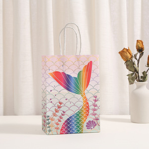 Sacs en papier pour cadeaux et friandises de fête licorne, décorations pour fête d'anniversaire, cadeaux pour fête sur le thème des animaux - Product Image 6