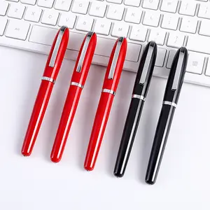 Gepersonaliseerde Volledige Metalen Pen Hoge Kwaliteit Zwarte Inkt Reclame Luxe Roller Ball Pen Met Custom Logo