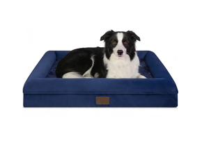 Cama para Perro Clásica de Lujo, Ecológica y Cómoda, con Diseño Rectangular de Espuma Sólida, Funda Extraíble y Lavable, para Uso en Interiores - Product Image 1