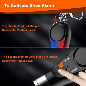 Llaveros de alarma personalizados Suministros de autodefensa con linterna LED y luz estroboscópica para la seguridad de las mujeres - Product Image 6