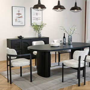 מגג מתכת מינימליסטית בד מרופד עיצוב אוכל כיסא למטבח הבית - Product Image 1