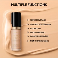 Fond de teint liquide cosmétique végétalien, correcteur de maquillage pour le visage, fini mat, longue tenue, couvrance totale, imperméable, multicolore, pour tous types de peau