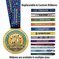 Proveedor Principal de Medallas de Premio Personalizadas de Aleación de Zinc Coloridas con Forma de Animales para Eventos de Concursos de Belleza de Mascotas Domésticas