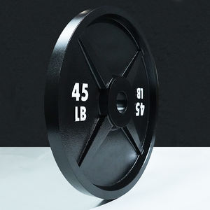 Venta al por mayor Fitness gimnasio hierro fundido pintura peso placa libras levantamiento de pesas hierro fundido peso estándar placas - Product Image 2