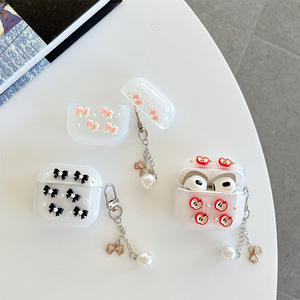 Étui pour écouteurs en TPU avec pendentif <span class=keywords><strong>papillon</strong></span> scintillant et perle pour Apple iPhone <span class=keywords><strong>Airpods</strong></span> 4, design féminin, <span class=keywords><strong>Airpods</strong></span> Pro 3, vente en gros d'usine - Product Image 2