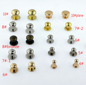 Parafusos e Rebites Redondos Ajustáveis Vintage OEM de Latão Sólido para Acessórios de Botões de Cintos e Bolsas de Couro - Product Image 5