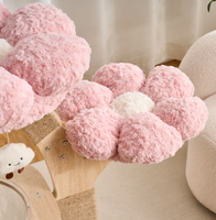 Arbre à chat écologique au design moderne Nuage de fleurs, avec poteaux à gratter en sisal en forme de pétales, jouet suspendu en peluche et poteaux en sisal
