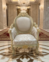 Ensemble de canapés Chesterfield de luxe en tissu, avec structure en bois sculpté, éponge écologique, accoudoirs incurvés en U, style français pour salon