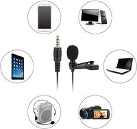 Micro lavalier à câble professionnel, adapté aux téléphones portables, appareils photo, mini-microphone lavalier