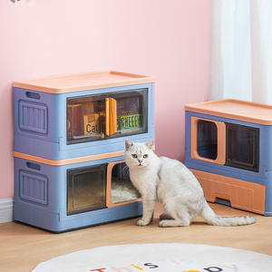 Layered Folding Anti-odor Gaveta Anti-areia Suprimentos Caixa De Lixo De Gato Recinto Caixa De Lixo De Gato Móveis Caixa De Lixo De Gato Com Tampa - Product Image 2