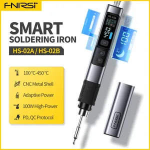 FNIRSI HS-02 DC 24V 100-450 Degree Welding Solder Rework Station PD 100W Adjustable Temperature Electric Soldering Iron