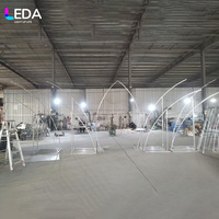 LEDA – Nouveaux rideaux à pampilles métalliques personnalisés et durables, lumières LED suspendues pour scène, éclairage de chemin de mariage, cadre doré pour événements et fêtes de mariage