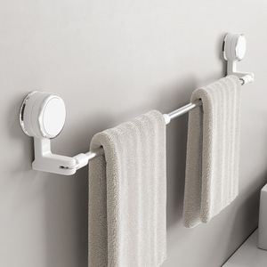 Suction Mounted Telescopic Towel Rack Adjustable Wall Mount For Bathroom Kitchen - Product Image 4