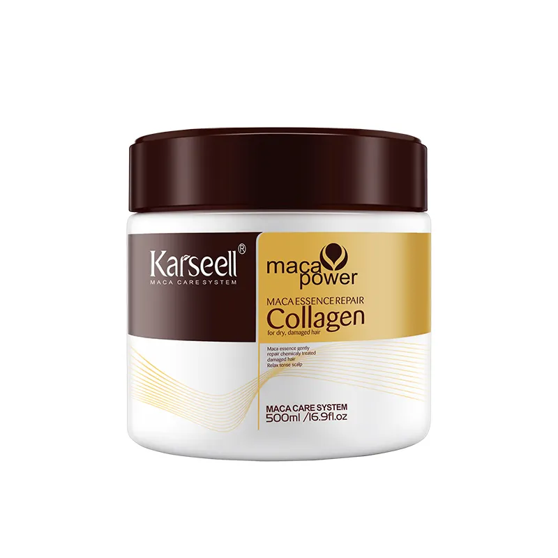 500ml Karseell Collagen Professional Reparatur Schaden Haar Seide Keratin Haarmaske Reparatur Feuchtigkeit spendende Glättung Haarmaske