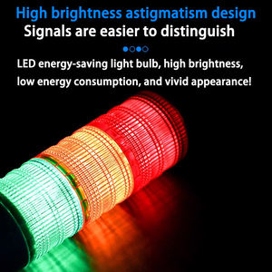 DH50 Torre de lámpara de señal <span class=keywords><strong>LED</strong></span> de dos secciones Luces indicadoras de herramienta de máquina multicapa <span class=keywords><strong>Luz</strong></span> constante verde <span class=keywords><strong>roja</strong></span> Tres colores - Product Image 4