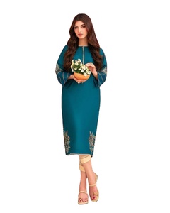 Meilleure Qualité Pakistanais Indien Shalwar Kameez Collection Brodé Devant Travail Manuel Dos Brodé ROBE PUNJABI COULEUR BLEUE - Product Image 1