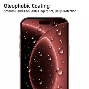 Protector de Pantalla Premium de Aluminio de 0.33mm para <span class=keywords><strong>iPhone</strong></span> 17 18 Pro Max, HD Transparente, Electrochapado, Antihuellas, Vidrio Templado - Product Image 2