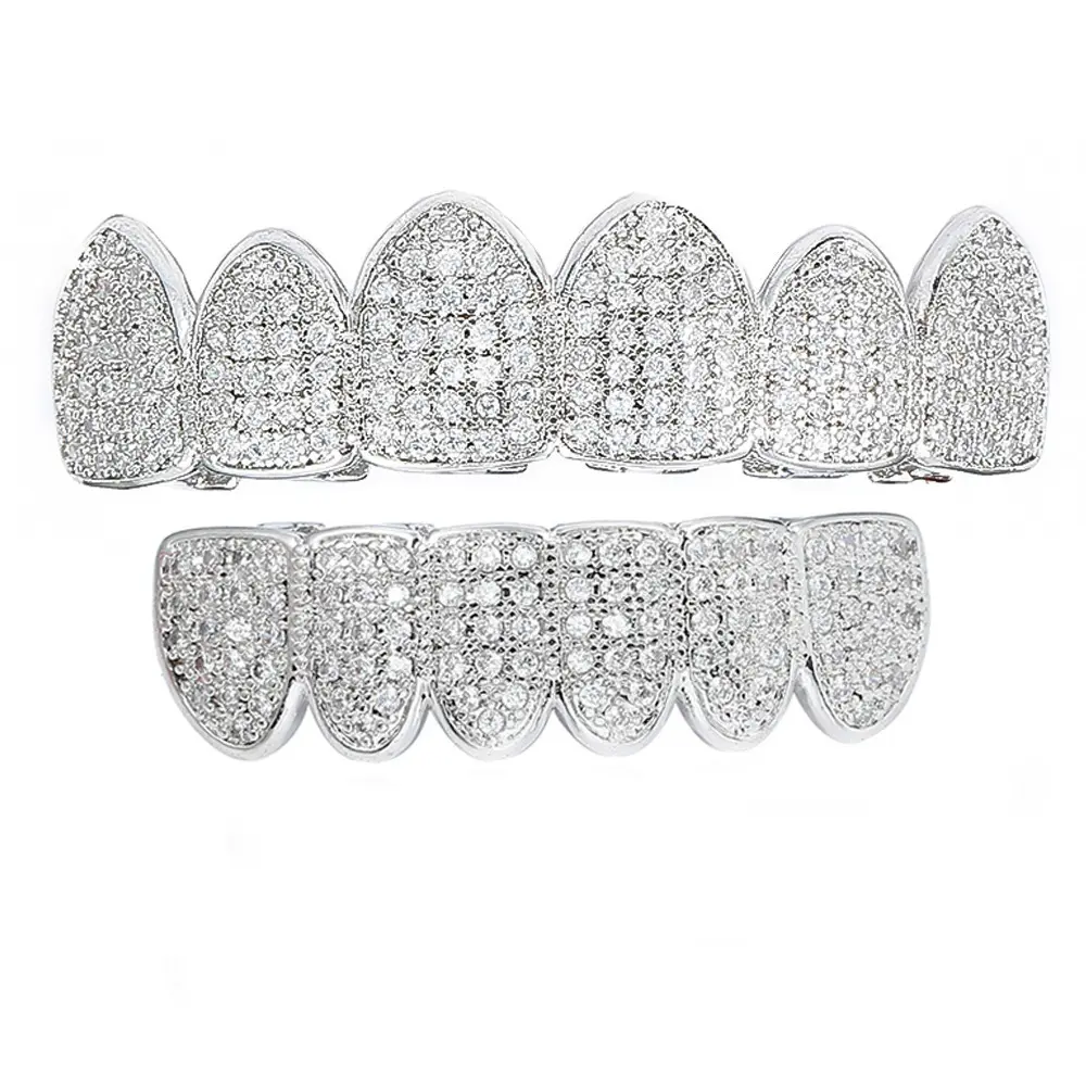 925 silver mozan diamond hip-hop grillz vampires fangs different styles of personality grillz