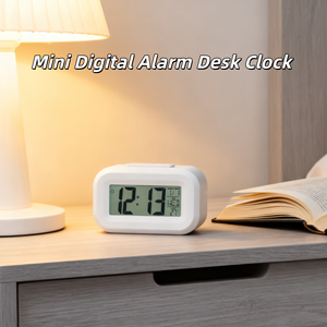 Hot bán <span class=keywords><strong>Mini</strong></span> kỹ thuật số <span class=keywords><strong>LED</strong></span> báo động bàn đồng hồ với đèn nền báo lại câm Lịch hiển thị nhiệt độ pin Powered cho du lịch - Product Image 2