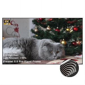 Nouveauté VisualMr 100/120 pouces Fresnel 5.0 Pro écran de projecteur ALR 8K Peak Gain 2.8 <span class=keywords><strong>cadre</strong></span> fixe pour projecteurs à longue portée - Product Image 1