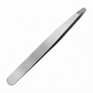 Professional Stainless Steel Slanted Tip <b>Eyebrow</b> Tweezers Precision <b>Hair</b> <b>Remover</b> Durable Eco-Friendly Reusable Classical Style - Product Image 1