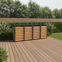 Conteneur à déchets écologique de haute qualité avec 4 portes en acier galvanisé pour usage extérieur, bureau et école, marque HD