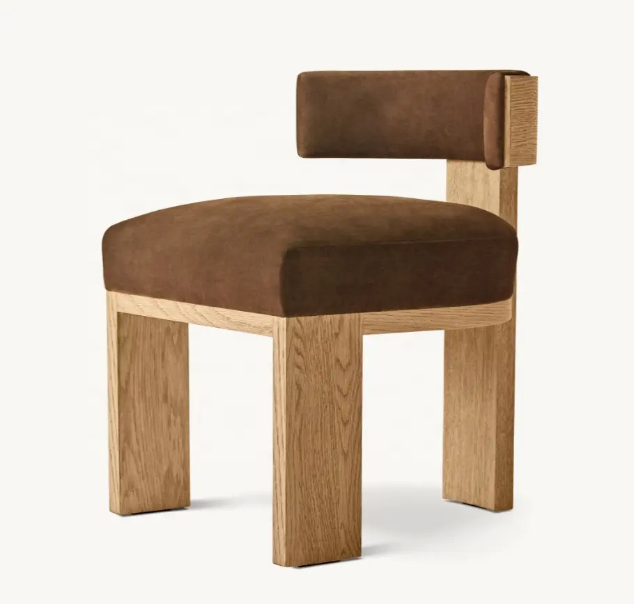 Sillas de muebles de comedor personalizadas de fábrica, proveedor de sillas de tela de madera de alta calidad