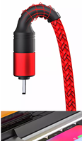 Câble de charge rapide 5A 1,2 m 3 en 1 en nylon tressé pour iPhone, Samsung, Huawei, câble de données Type C 3 en 1