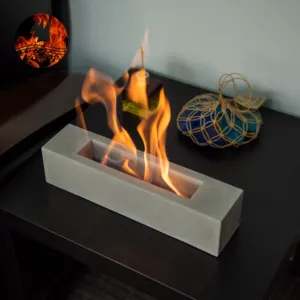 Wholesale Tabletop Fire Pit Mini <strong>Rectangular</strong> <strong>Fireplace</strong> Indoor <strong>Outdoor</strong> Fire Pit Portable Concrete <strong>Fireplace</strong> - Product Image 1