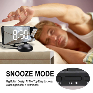 Đồng hồ 3D LED Tường LED Đồng Hồ Báo Thức Lớn kỹ thuật số Máy tính để bàn chiếu chiếu điện Sốc rung - Product Image 4