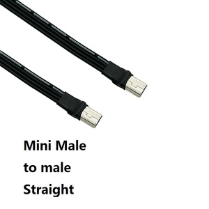 Oem tiêu chuẩn <span class=keywords><strong>Mini</strong></span> <span class=keywords><strong>USB</strong></span> cáp phẳng Ribbon cấu hình thấp 90 độ Angled mở rộng góc bên phải điện sạc PVC dây cho máy ảnh - Product Image 6