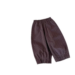 Pantaloni Casual a Pois Stile Coreano per Ragazze, Nuova Collezione Autunno 2026, Marrone-Viola Plissettati Morbidi e Comodi - Product Image 1