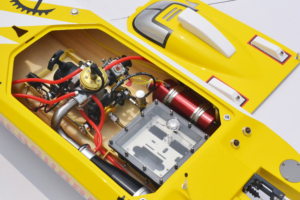 E52 - Lancha de Carreras RC de Fibra de Vidrio con Motor de <span class=keywords><strong>Gasolina</strong></span> de 30cc, Catamarán, Sistema de Radio, Servos, Hélice, Juguetes para Niños - Product Image 2